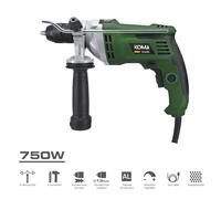 Koma Tools TP-750 Perceuse à percussion 750W avec mandrin métallique 13mm et câble 2m