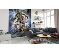 'Komar 018 de dvd2 Marvel Papier Peint Photo non tissé de "Guardians of the Galaxy Crew taille 200 x 250 cm (Largeur x hauteur), 2 Chemins, avec colle, multicolore