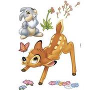 Stickers muraux de Komar - Disney Bambi - 17 pièces, Bleu, Marron, Gris, Orange, Rose