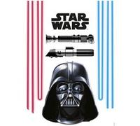 Stickers muraux de Komar - Star Wars Darth Vader and Lightsaber - pièces