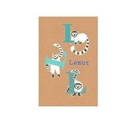 Komar ABC Animal L Tableau Mural avec Cadre, coloré, P036L-30x40