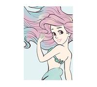 Komar Ariel Aquarelle - Taille : 50 x 70 cm - Tableau mural - Poster - Impression d'art (sans cadre) - Disney