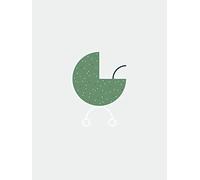 Komar Baby Hello World Tableau Mural avec Cadre en 3 Tailles, Noir/Blanc/Gris, P109-30x40