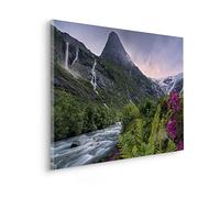 Komar Cadre en bois véritable - Scandinavian Paradise - Dimensions 90 x 60 cm - Image sur toile - Paysage pour salon, chambre à coucher