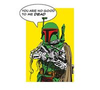 Komar Citation de bande dessinée classique Star Wars Boba_Fett - Dimensions : 50 x 70 cm, décoration murale, poster, impression d'art (sans cadre)