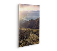Komar Cliffs of Famara Tableau sur châssis en bois véritable 40 x 60 cm Motif paysage Salon Chambre