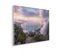 Komar Coastal Paradise Tableau sur châssis en bois véritable 90 x 60 cm Motif paysage Salon Chambre