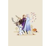 Komar Décoration murale Disney Frozen Autumn Feeling - Dimensions : 30 x 40 cm - Poster pour chambre d'enfant - Roulé sans cadre - Beige