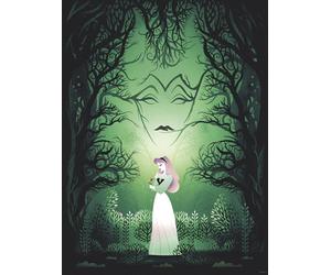 Komar Décoration murale Disney Sleeping Beauty Aurora Maléfique - Dimensions : 30 x 40 cm - Poster pour chambre d'enfant - Roulé sans cadre - Vert