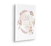 Komar Disney Aristochats Do What Makes You Happy Tableau sur toile pour chambre d'enfant 30 x 40 cm, beige, rose