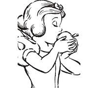 Komar Disney - Impression sur toile « Apple Bite » - Blanc - 50 x 70 cm Sans cadre