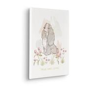 Komar Disney Lady and the Tramp True and Loyal Tableau sur toile pour chambre d'enfant 30 x 40 cm, beige, blanc