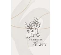 Komar Disney Lilo and Stitch Do What Makes You Happy Tableau mural pour chambre d'enfant 50 x 70 cm