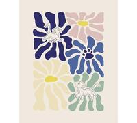 Komar Disney The Lion King Between Flowers Tableau mural pour chambre d'enfant 40 x 50 cm