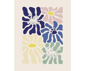 Komar Disney The Lion King Between Flowers Tableau mural pour chambre d'enfant 40 x 50 cm