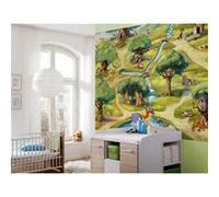 Komar "Disney Winnie l'ourson Winnie Cent Acre Papier Peint en Bois, Multicolore, Set de 4 pièces Multicolore G