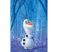 Komar Frozen Olaf Crystal - Dimensions : 50 x 70 cm - Tableau mural, affiche, impression sur toile (sans cadre) Disney