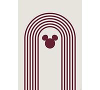 Komar Impression sur toile Minimal Mickey - Dimensions : 50 x 70 cm - Poster - Décoration de salon, chambre à coucher Disney