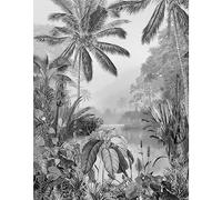 Komar Lac Tropical Black And White Vlies Fototapete 200x270cm 2-bahnen.