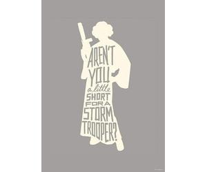 Komar Mantiburi Impression sur toile Star Wars Silhouette Leia 50 x 70 cm (sans cadre) Décoration pour chambre d'enfant