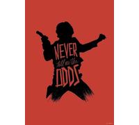 Komar Mantiburi Poster mural Star Wars Silhouette Quotes Han Solo 50 x 70 cm (sans cadre) Décoration pour chambre d'enfant