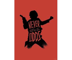 Komar Mantiburi Poster mural Star Wars Silhouette Quotes Han Solo 50 x 70 cm (sans cadre) Décoration pour chambre d'enfant