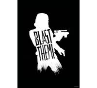 Komar Mantiburi Poster mural Star Wars Silhouette Quotes Stormtrooper 50 x 70 cm (sans cadre) Décoration pour chambre d'enfant, noir/blanc
