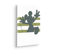 Komar Mickey Hey There Tableau sur châssis en bois véritable pour chambre d'enfant Motif Mickey Hey There 30 x 40 cm