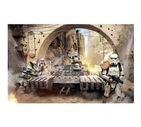 Papier Peint intissé panoramique Tanktrooper et stormtroopers à l'attaque - Star Wars 400X250CM