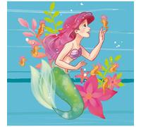 Komar - Papier Peint Panoramique Ariel Bleu, Rose Et Vert - Disney