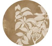 Komar papier peint rond autocollant Blooming Branch Beige - 611168 - Ø 125 cm