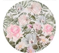 Komar papier peint rond autocollant Daphne vert et rose - 611157 - Ø 125 cm