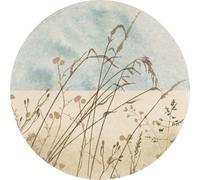 Komar papier peint rond autocollant Gazon Beige et bleu - 611169 - Ø 125 cm