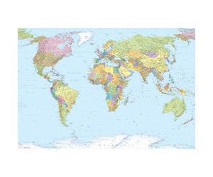 Komar Photo Murale Panoramique Intissé, 368 Cm x 248 Cm, Carte Du Monde XXL4-038