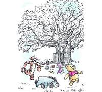 Komar Poster d'art Mural, 50cm x 70cm, Aire de Jeux Winnie Pooh