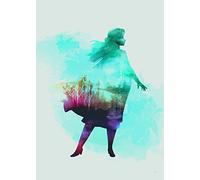 Komar Poster d'Art Mural, 50cm x 70cm, Frozen Anna Aquarell