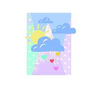 Komar Poster d'art Mural, 50cm x 70cm, Nuages Winnie Pooh