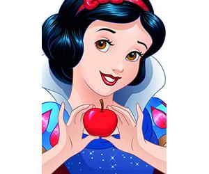 Komar Poster d'Art Mural, 50cm x 70cm, Portrait Blanc Neige