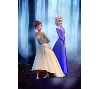 KOMAR Poster Disney La Reine des Neiges 2 - Anna et Elsa se promènent en forêt 50 cm x 70 cm Multicolors G