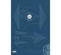 Komar Poster d'art Mural, 50cm x 70cm, Star Wars Blueprint Sith Tie Fighter