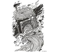 KOMAR Poster d'Art Star Wars Boba Fett Dessin - 30 x 40 cm Multicolors G