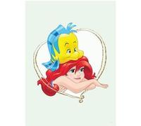 KOMAR Poster Disney La petite sirène - Ariel et polochon portrait 50 cm x 70 cm Multicolors G