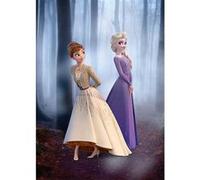 KOMAR Poster Disney La Reine des Neiges 2 - Anna et Elsa se promènent en forêt 30 cm x 40 cm Multicolors G