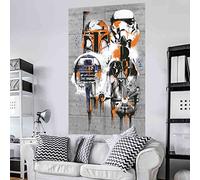 KOMAR Poster géant intissé Personnages Star Wars en graffiti 120x200cm Multicolors G