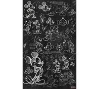 KOMAR Poster intissé tableau à la craie Mickey Disney 120x200cm Noir G