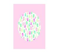 Komar Shelly Patterns Rose Tableau sur Toile sans Cadre, coloré, P037C-30x40