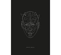 Komar Star Wars Lines Dark Side Maul - Taille : 50 x 70 cm Tableau mural (sans cadre)