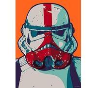 Komar Star Wars Mandalorian Pop Art Stormtrooper Baby Yoda, décoration, tableau mural, poster, impression artistique, dimensions du cadre, WB-SW-018-40 x 50 cm, multicolore