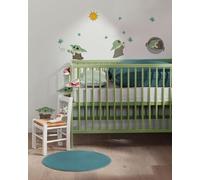 Komar Star Wars The Mandalorian Grogu Sunshine Sticker mural pour chambre d'enfant Motif coucher de soleil 50 x 70 cm, Marron, Vert