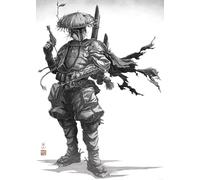 Komar Star Wars Vision Samurai Bounty Hunter Tableau mural pour chambre d'enfant 50 x 70 cm